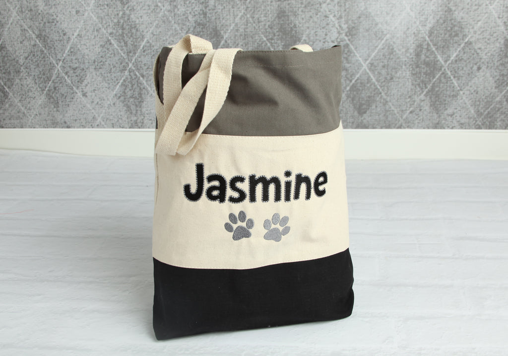 puppy dog tote bag personalized pool bag • printed monogram bag perfect for  a big brother kit daycare bag preschool bag dog bag camp bag