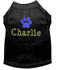 Personalized Dog Shirt - Custom Dog Shirt - Dog Paw Print Name T Shirt - Custom Name Dog Tee - Puppy Clothing - Embroidered Name Dog Shirt