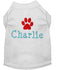 Personalized Dog Shirt - Custom Dog Shirt - Dog Paw Print Name T Shirt - Custom Name Dog Tee - Puppy Clothing - Embroidered Name Dog Shirt