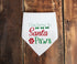 Christmas Dog Bandana, I Believe in Santa Paws, Custom Dog Bandanna, Tie on Bandana, Neck Scarf, Pet Costume, Reindeer dog bandana