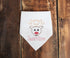 Personalized Christmas Dog Bandana, Rudolph, Custom Name Bandanna, Tie on Bandana, Neck Scarf, Pet Costume, Reindeer dog bandana