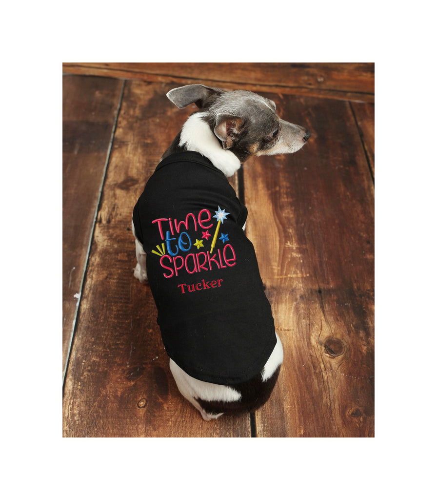 Time to Sparkle Shirt - Fourth of July Dog Clothes - Personalized Dog –  Whiskers World