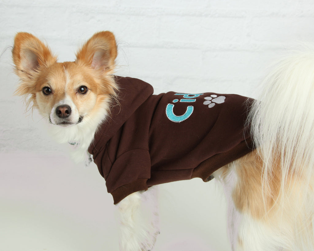 Embroidered dog online sweatshirt