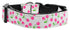 Cherries Dots Ribbon Nylon Dog Collar or Leash - Ribbon Dog Collar - Nylon Dog Leash - Matching Collar and Leash - Washable Dog Collar