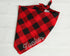 Buffalo Plaid Personalized Dog Bandana, Name Chainstitch Embroidered bandana, Dog Neck Scarf, Custom Embroidered, Chainstitch Embroidery