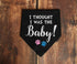 Dog pregnancy announcement - Dog Bandana I thought I was the baby! - Pregnancy announcement to Dad Grandparents embroidered handmade