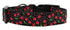 Cherries Dots Ribbon Nylon Dog Collar or Leash - Ribbon Dog Collar - Nylon Dog Leash - Matching Collar and Leash - Washable Dog Collar