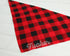 Buffalo Plaid Personalized Dog Bandana, Name Chainstitch Embroidered bandana, Dog Neck Scarf, Custom Embroidered, Chainstitch Embroidery