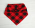 Buffalo Plaid Personalized Dog Bandana, Name Chainstitch Embroidered bandana, Dog Neck Scarf, Custom Embroidered, Chainstitch Embroidery