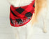 Buffalo Plaid Personalized Dog Bandana, Name Chainstitch Embroidered bandana, Dog Neck Scarf, Custom Embroidered, Chainstitch Embroidery